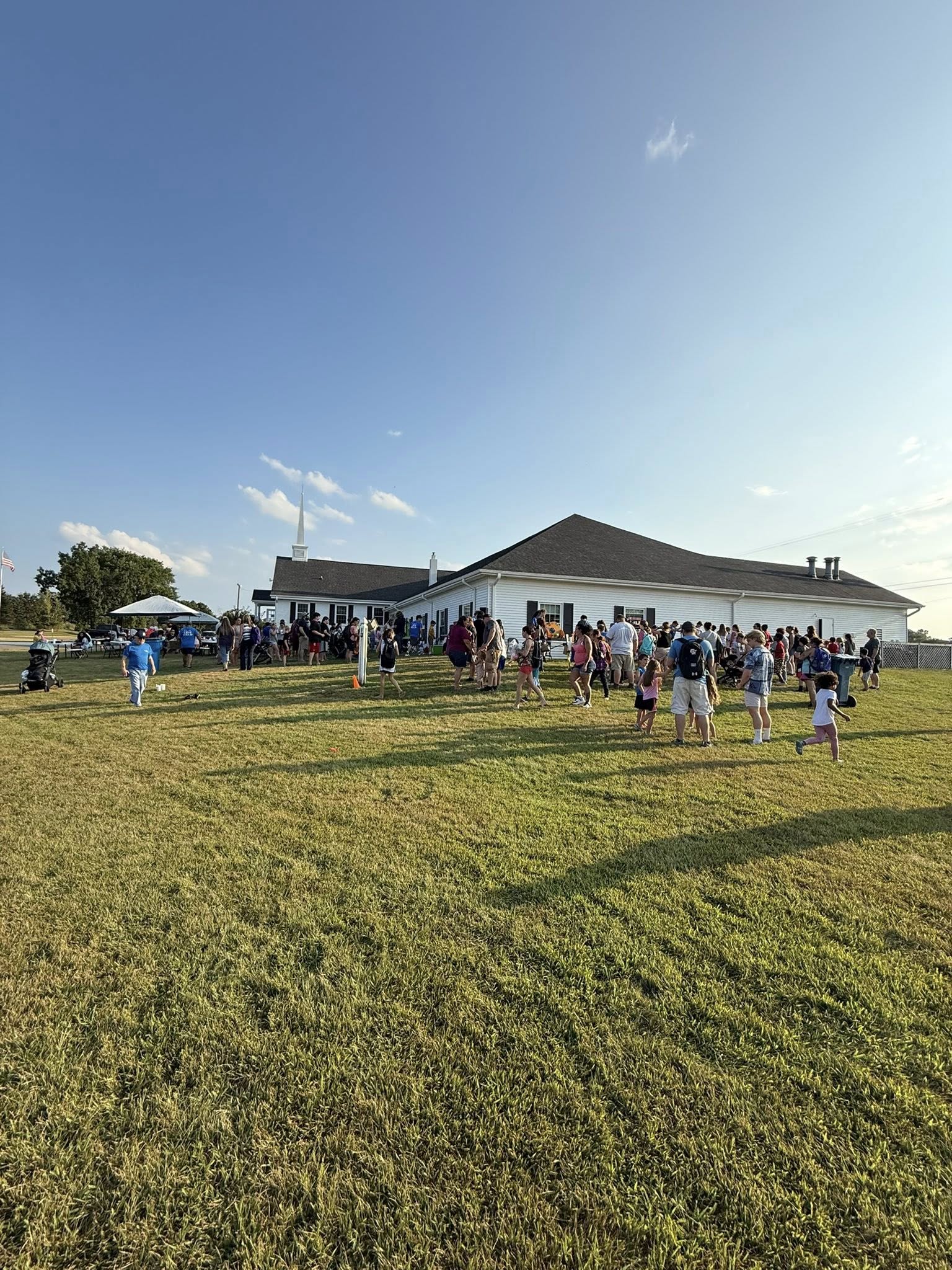 Church community gathering together